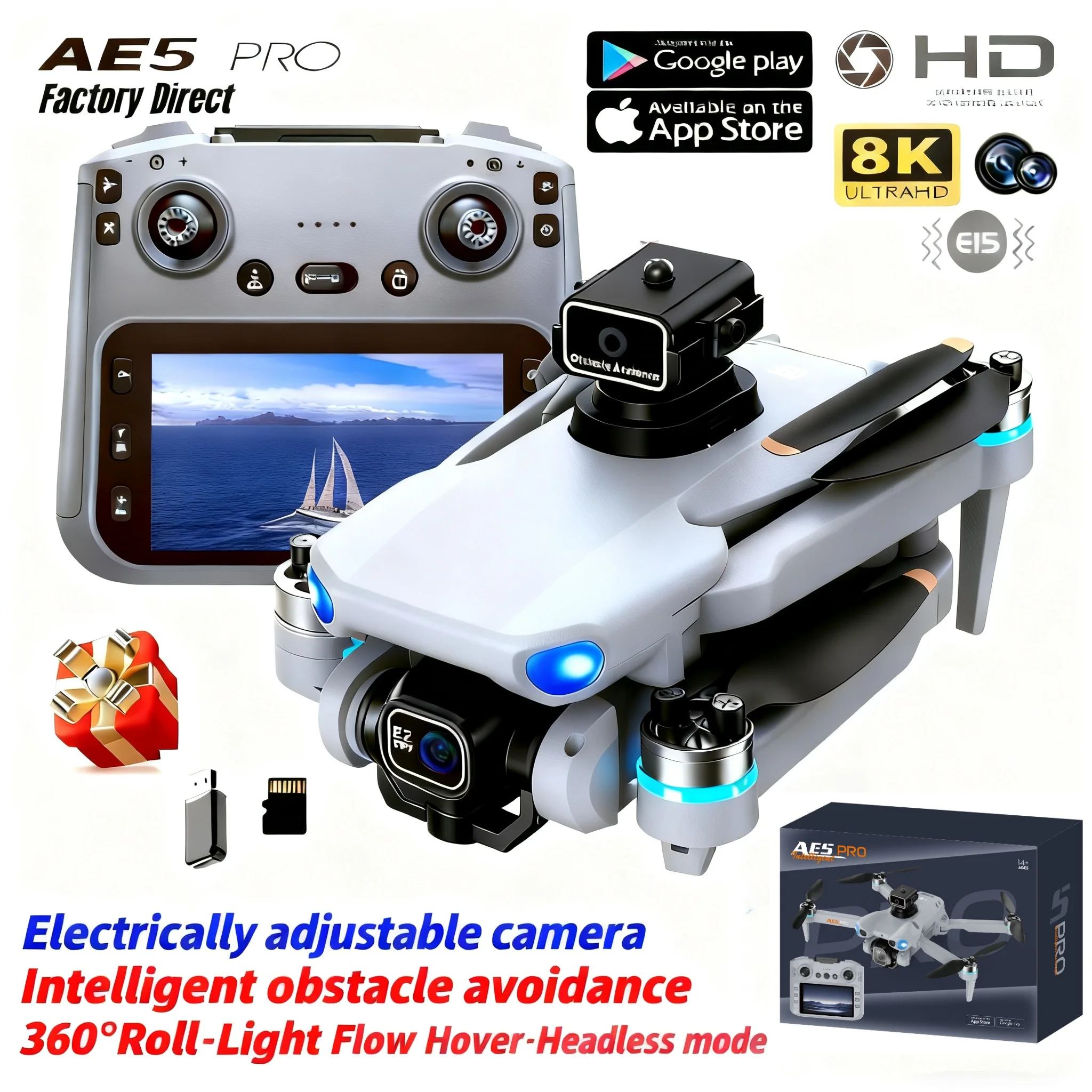 Dron AE5 Pro 8K HD, ekran 4,5  – Drone Multispectral recenzja i cena